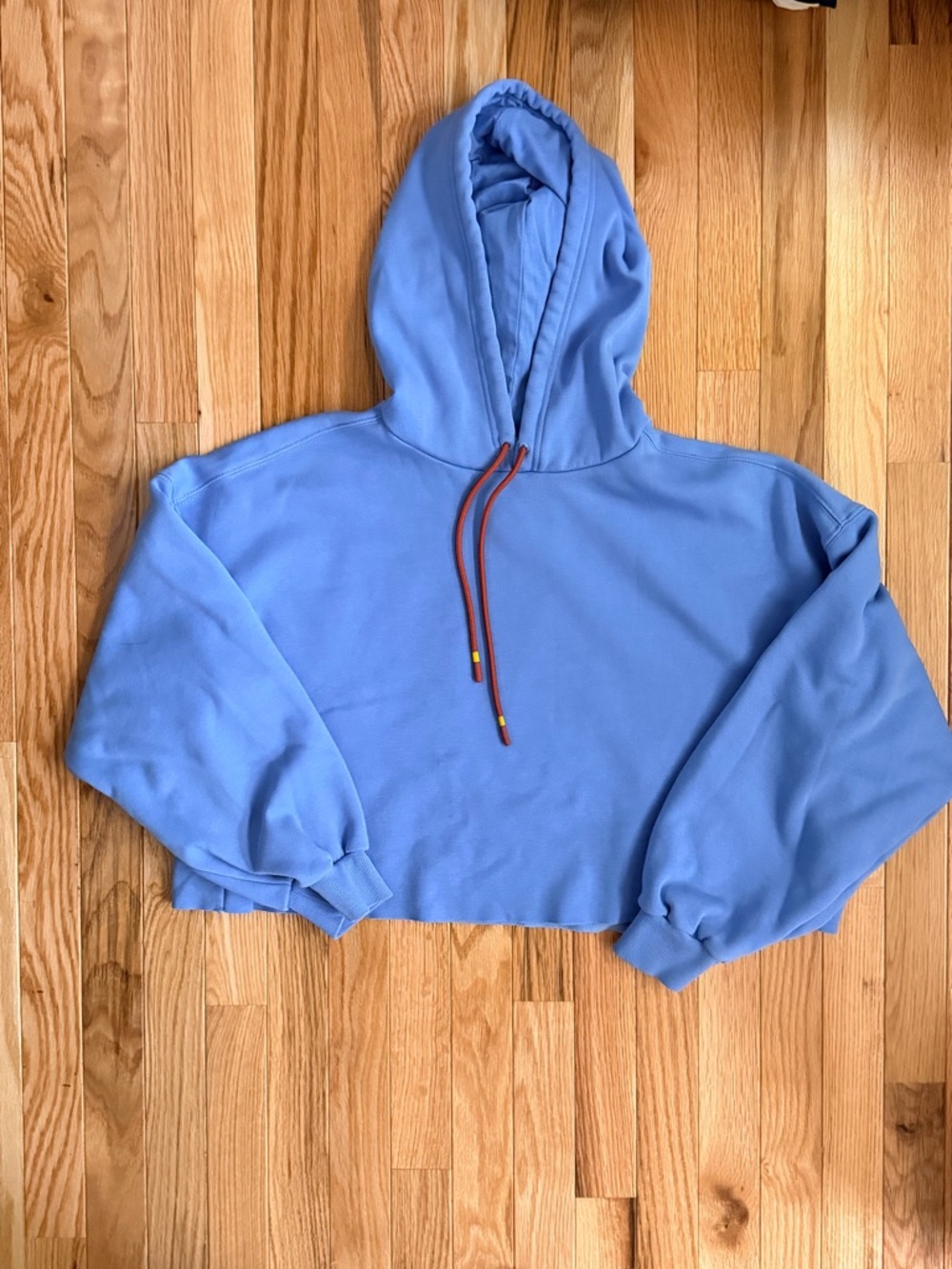 Fabletics Cropped Periwinkle Hoodie Sweater